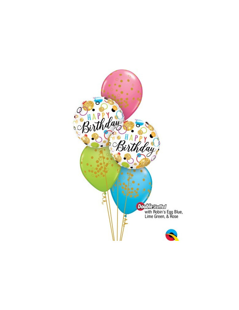 Buket balona srećan rođendan miks