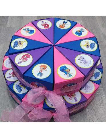 Shimmer & Shine torta od kartona 1 sprat