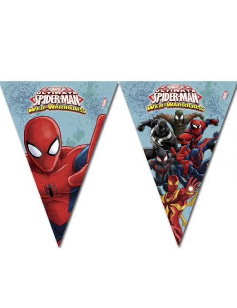 Spiderman party trouglasti baner  - 9 zastavica