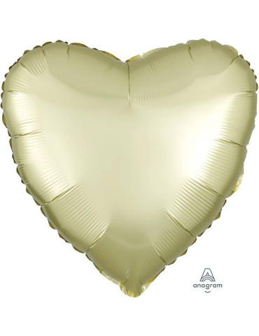 Pastelno žuto srce - folija balon sa helijumom